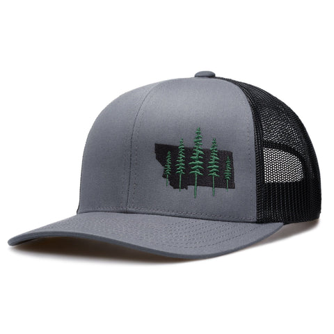 LARIX Trucker Hat, Wild Bigfoot Hat, Black Sasquatch Hat Bigfoot