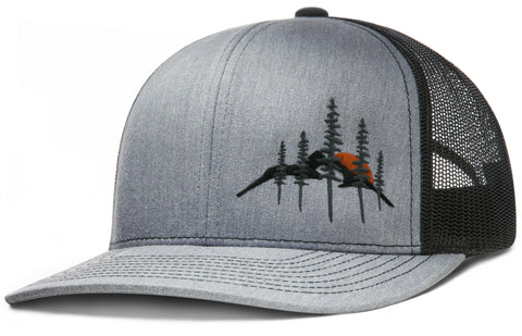 LARIX Trucker Hat, Wild Bigfoot Hat, Black Sasquatch Hat Bigfoot